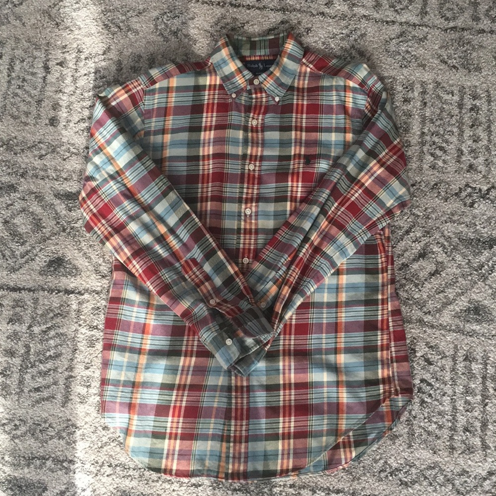 Ralph Lauren polo button shirt long sleeve medium - Picture 2 of 4